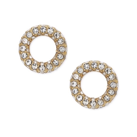 KATE SPADE • Open Circle Crystal Earrings - Picture 1 of 3